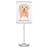Personalized Golden Retriever Nursery Kid's Room Table Lamp (Front)