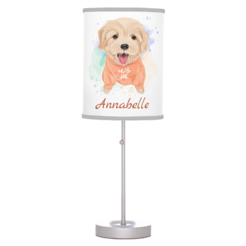 Personalized Golden Retriever Nursery Kids Room  Table Lamp