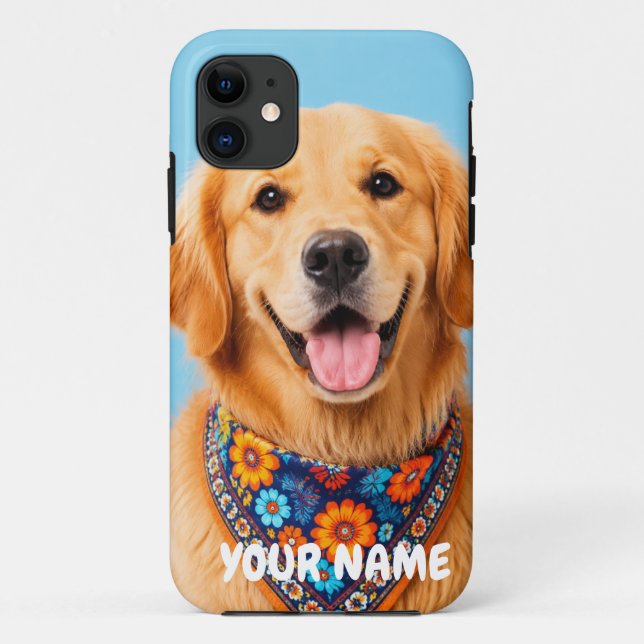 Personalized Golden Retriever Phone Case - Custom  (Back)