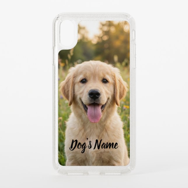 Personalized Golden Retriever Photo and Name  Speck iPhone XS Max Case (Front)
