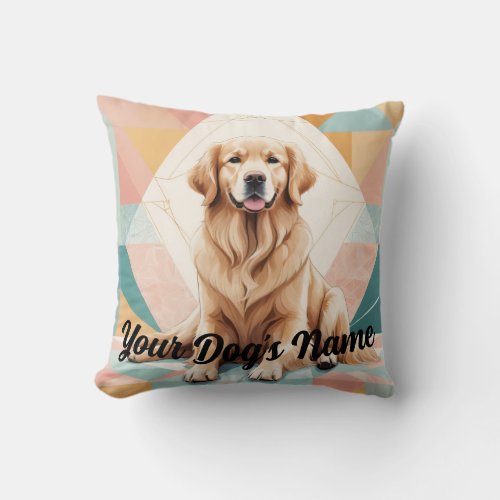 Personalized Golden Retriever Pillow