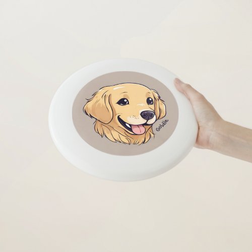 Personalized Golden Retriever Puppy Wham_O Frisbee