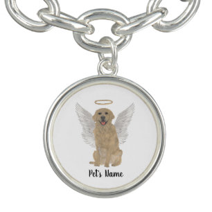 Personalized Golden Retriever Sympathy Memorial Bracelet