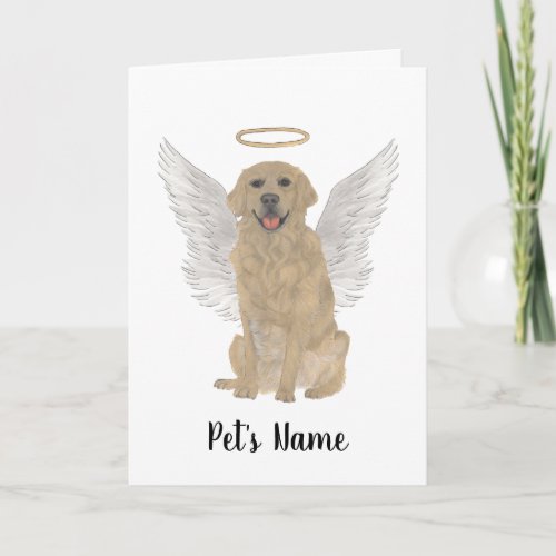 Personalized Golden Retriever Sympathy Memorial Card