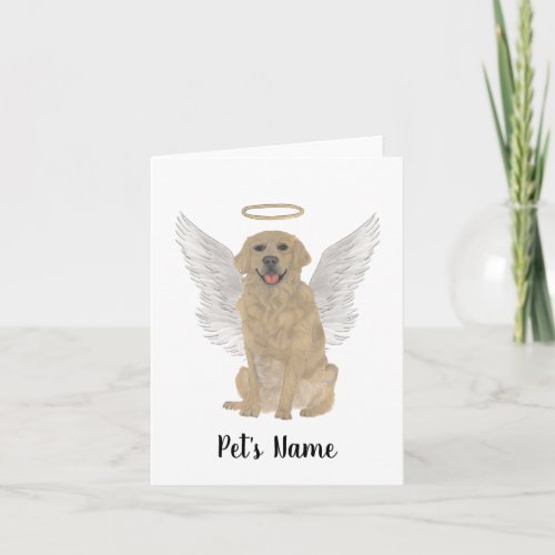 Personalized Golden Retriever Sympathy Memorial Card