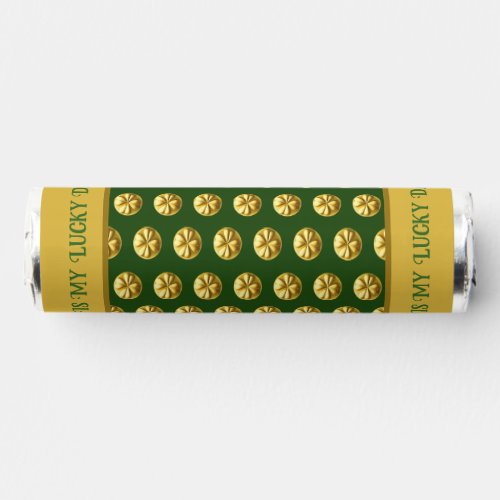 Personalized Golden Shamrock St Patricks Day Breath Savers Mints