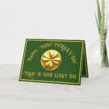 Personalized Golden Shamrock St. Patrick's Day