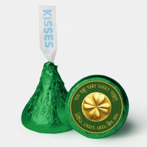 Personalized Golden Shamrock St Patricks Day Hersheys Kisses