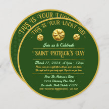 Personalized Golden Shamrock St. Patrick's Day