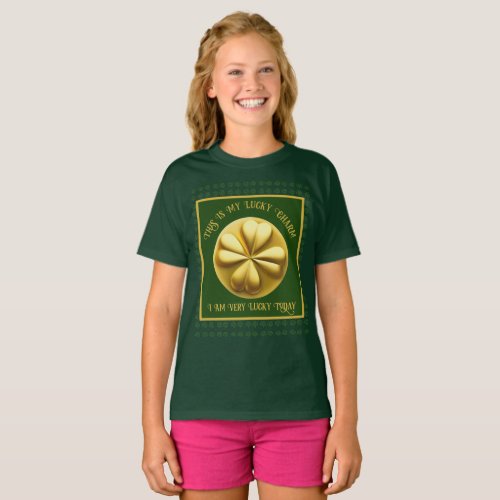 Personalized Golden Shamrock St Patricks Day T_Shirt