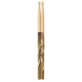 Personalized Golden Swirl Drumsticks