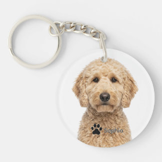 Personalized Golden Teddy Bear Dog Keychains
