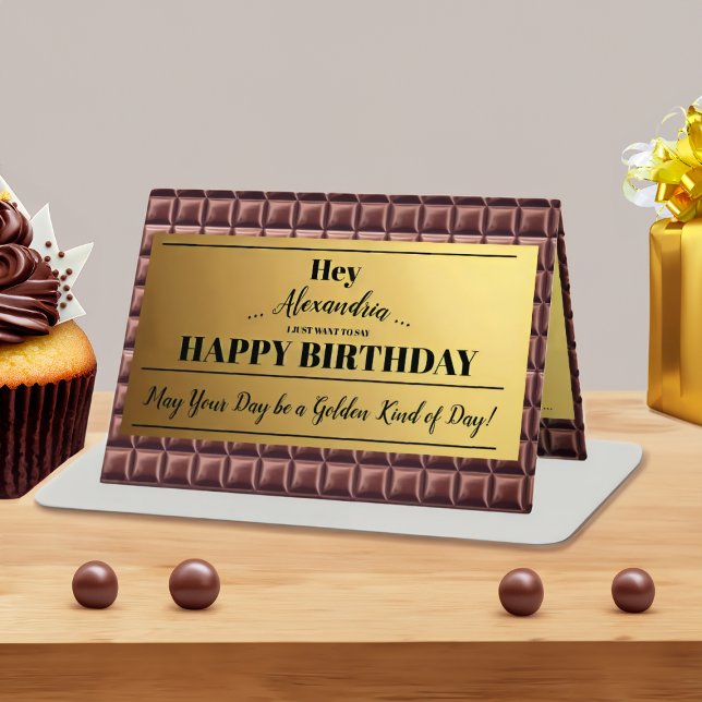 Personalized Golden Ticket Chocolate Birthday Card (Creator Uploaded)