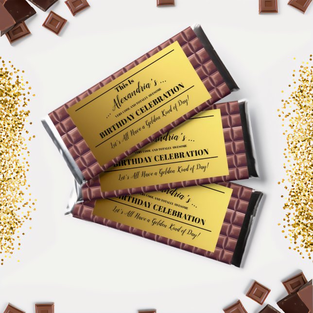 Personalized Golden Ticket Chocolate Birthday Hershey Bar Favors (Creator Uploaded)