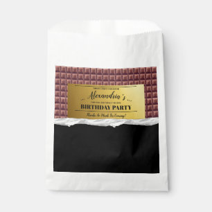 Personalized Golden Ticket Chocolate Party Favor Bag