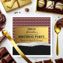 Personalized Golden Ticket Chocolate Party