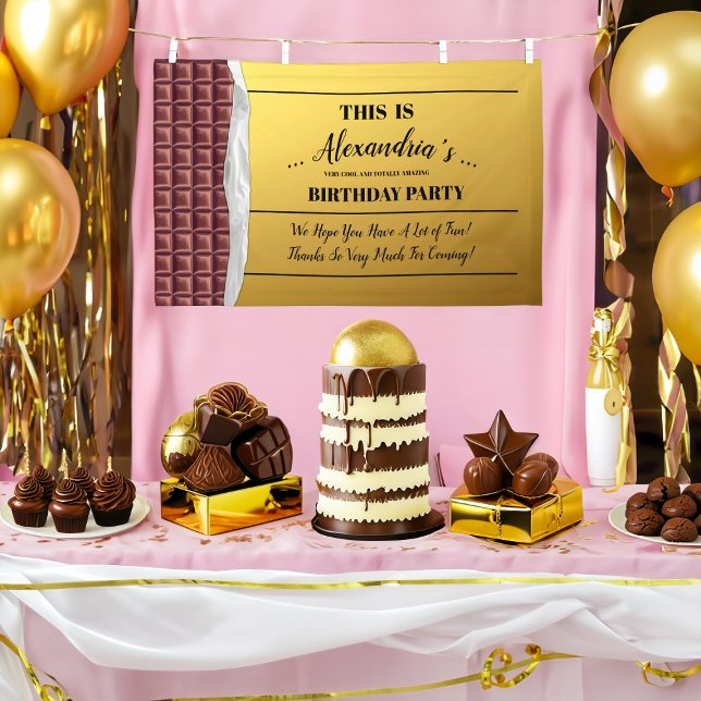 Personalized Golden Ticket Party Banner (Creator Uploaded)