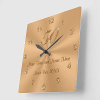 Personalized Elegant Wedding Gifts for Couples Large Clock, Zazzle