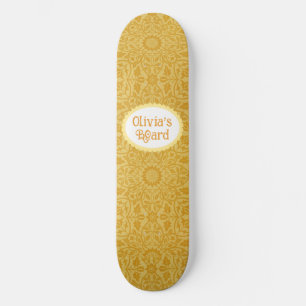 Personalized Golden Yellow Skateboard