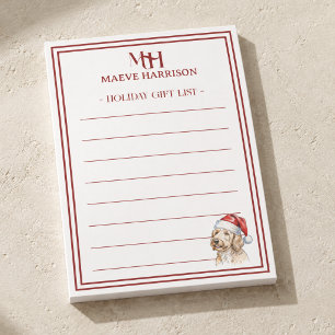 Personalized Goldendoodle Christmas Gift List Post-it Notes