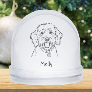 Personalized Goldendoodle Dog Christmas Snow Globe