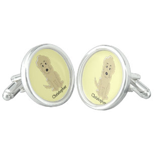Personalized Goldendoodle Dog Design Cufflinks