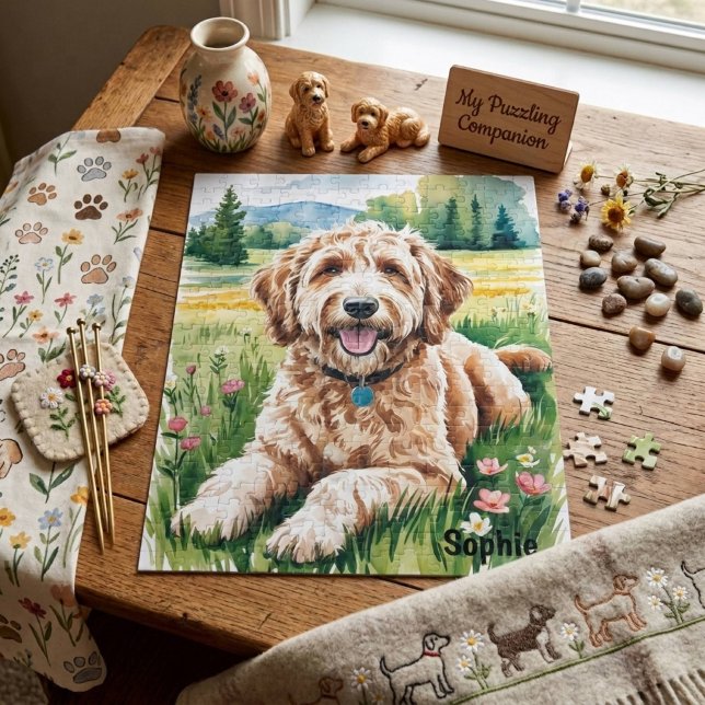 Personalized Goldendoodle Jigsaw Puzzle (Creator Uploaded)