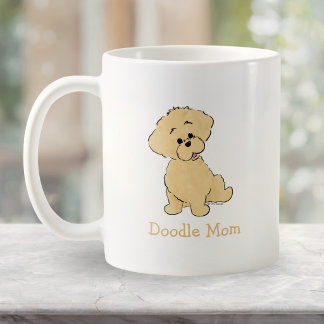 Personalized Goldendoodle Puppy Cute Dog Art Mug
