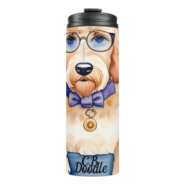 Personalized Goldendoodle Thermal Tumbler (Front)