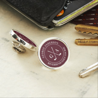 Personalized Golf Accessory Custom Golf Monogram Lapel Pin