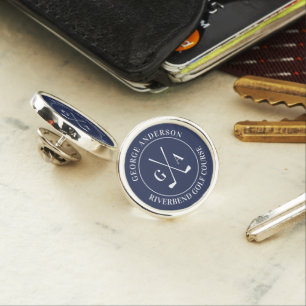 Personalized Golf Accessory Custom Golf Monogram Lapel Pin