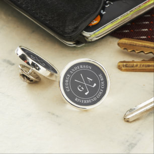 Personalized Golf Accessory Custom Golf Monogram Lapel Pin