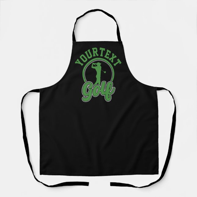 Personalized Golf ADD NAME Retro Pro Golfer Swing Apron (Front)