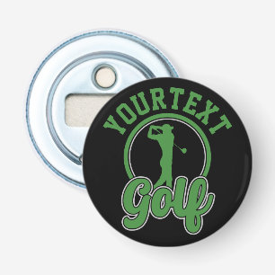 Personalized Golf ADD NAME Retro Pro Golfer Swing Bottle Opener