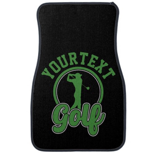 Personalized Golf ADD NAME Retro Pro Golfer Swing Car Floor Mat