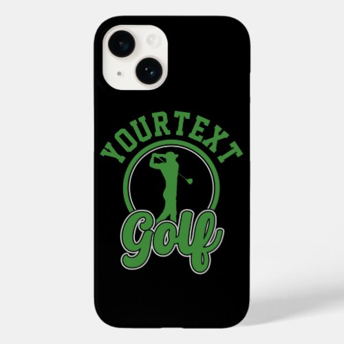 Personalized Golf ADD NAME Retro Pro Golfer Swing Case_Mate iPhone 14 Case