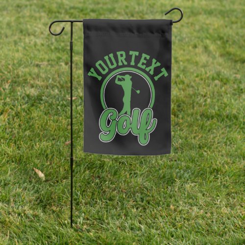 Personalized Golf ADD NAME Retro Pro Golfer Swing Garden Flag