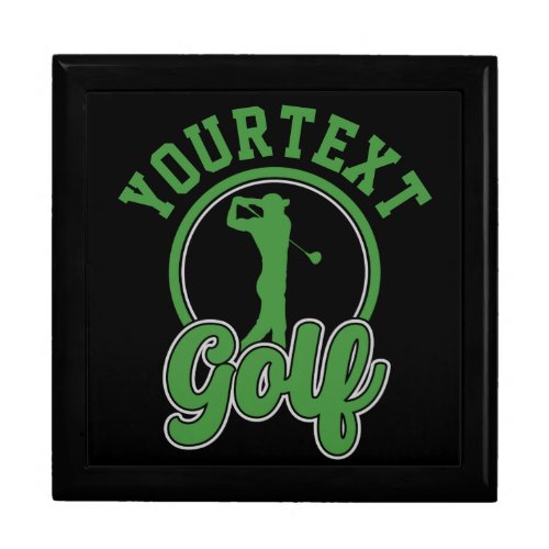 Personalized Golf ADD NAME Retro Pro Golfer Swing Gift Box