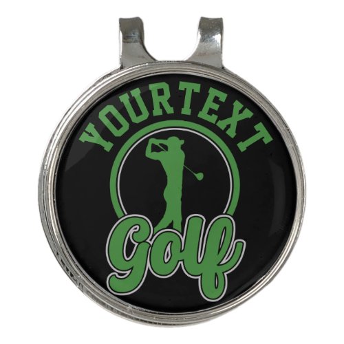 Personalized Golf ADD NAME Retro Pro Golfer Swing Golf Hat Clip