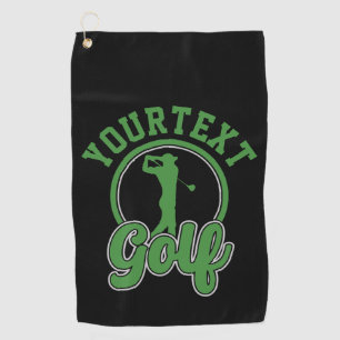 Personalized Golf ADD NAME Retro Pro Golfer Swing Golf Towel