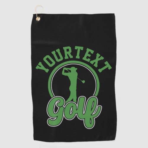 Personalized Golf ADD NAME Retro Pro Golfer Swing Golf Towel