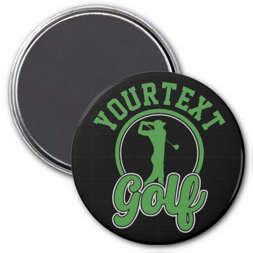 Personalized Golf ADD NAME Retro Pro Golfer Swing Magnet