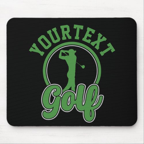 Personalized Golf ADD NAME Retro Pro Golfer Swing Mouse Pad