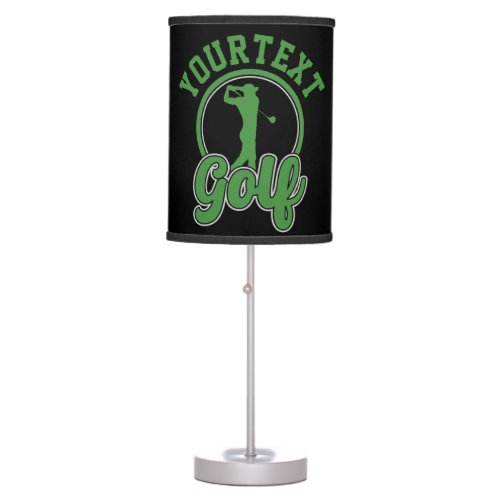 Personalized Golf ADD NAME Retro Pro Golfer Swing Table Lamp