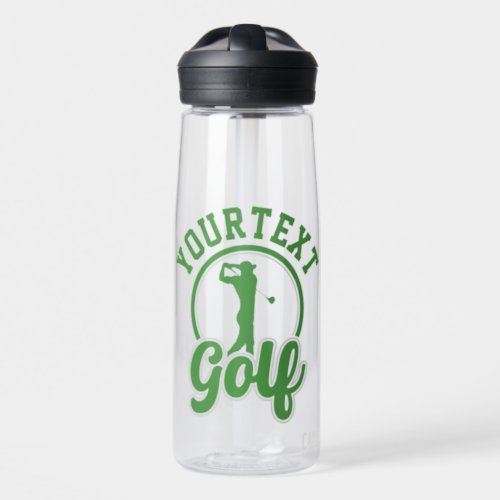 Personalized Golf ADD NAME Retro Pro Golfer Swing Water Bottle