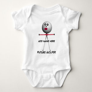 Personalized Golf Baby Cartoon Bodysuit
