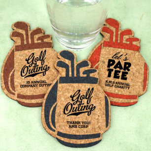 Personalized Golf Bag Cork Coaster