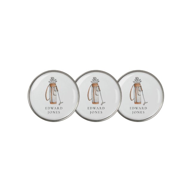 Personalized Golf bag  Golf Ball Marker (3 Up)