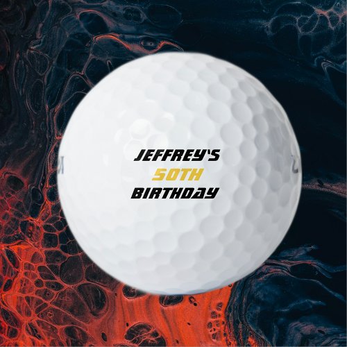 Personalized Golf Ball 50th Birthday Golf Balls