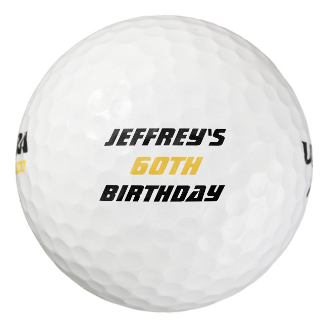 Personalized Golf Ball, 60th Birthday